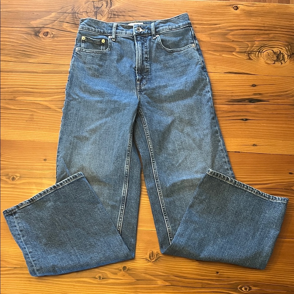 Everlane Way High Sailor 2.0 jeans, 27L (31.5” inseam), Blue, EUC!